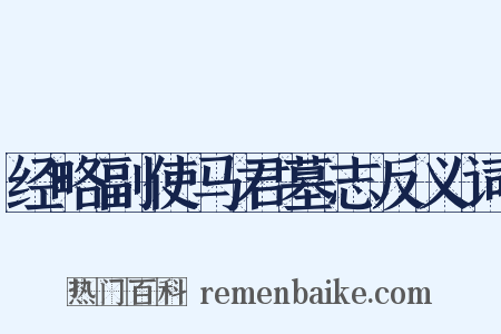 经略副使马君墓志反义词是什么意思的图片